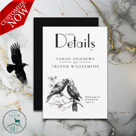 Rustieke Crow Lovers Informatiekaartje