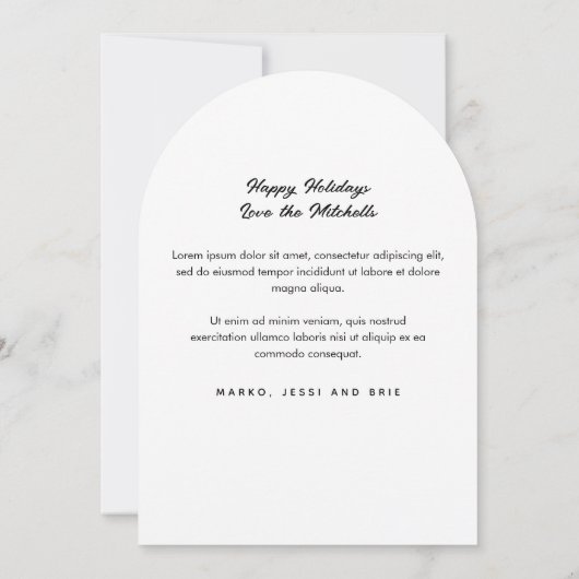 Rustieke Cursieve Vrede en Joy Vakantie Fotokaart Kaart (Achterkant)