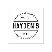 Rustieke  Custom Butcher's Company Logo Rubberstempel (Afrduk)