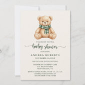 Rustieke Cute Teddyshower voor Baby Kaart (Voorkant)