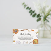 Rustieke Cutie Baking Pie Boeken voor Baby shower Informatiekaartje (Staand voorkant)
