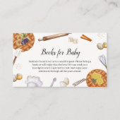 Rustieke Cutie Baking Pie Boeken voor Baby shower Informatiekaartje (Voorkant)