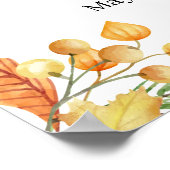 Rustieke Cutie Pompoen Pie Herfst Baby shower Welk Poster (Hoek)