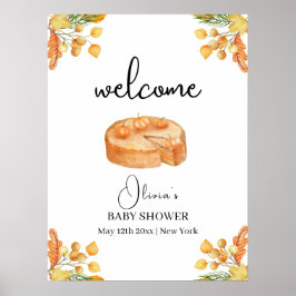 Rustieke Cutie Pompoen Pie Herfst Baby shower Welk Poster