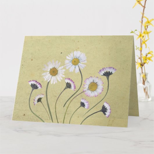 Rustieke Daisies Eenvoudig ontwerp Kaart (Gele Bloem)