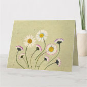 Rustieke  Daisies Eenvoudig ontwerp Kaart (Achterkant)