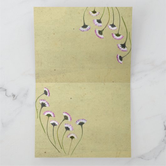 Rustieke  Daisies Eenvoudig ontwerp Kaart (Binnen)