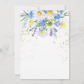 Rustieke Daisy & Field Flowers Boeket Bruidsbrunch Kaart (Achterkant)