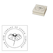 Rustieke Daisy Flower uit het bibliotheekboek Rubberstempel (Gestempeld)