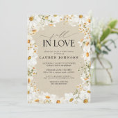 Rustieke Daisy Herfst in Liefde QR Code Vrijgezell Kaart (Staand voorkant)