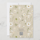 Rustieke Daisy Herfst in Liefde QR Code Vrijgezell Kaart (Achterkant)
