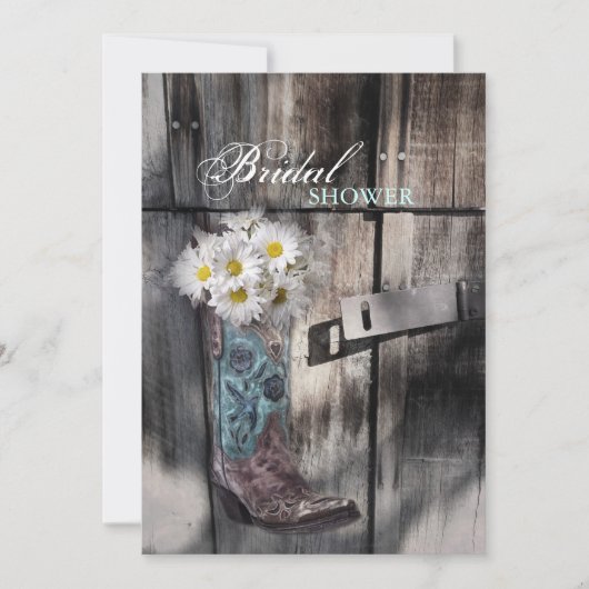 Rustieke Daisy western land cowboy vrijgezellenfee Kaart (Voorkant)