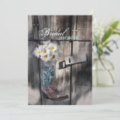 Rustieke Daisy western land cowboy vrijgezellenfee Kaart (Staand voorkant)