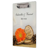 Rustieke Daisy Woodland Trouwplanning Klembord (Links)