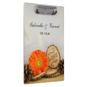 Rustieke Daisy Woodland Trouwplanning Klembord (Rechts)