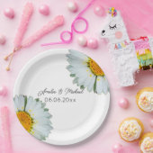 Rustieke Daisy Zomer Bruiloft  Papieren Bordje (Feest)