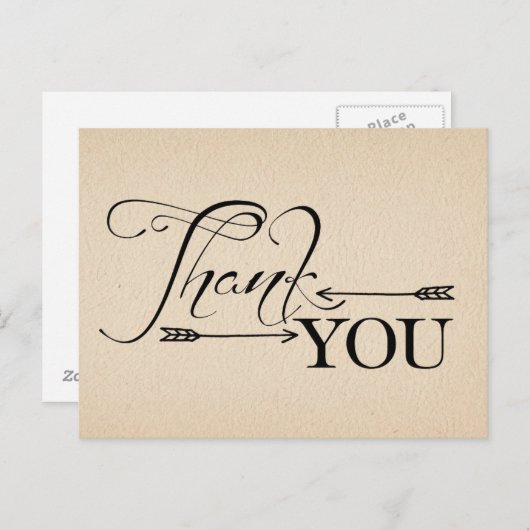 Rustieke dank u Pijlen Post Kaart (Voorkant / Achterkant)