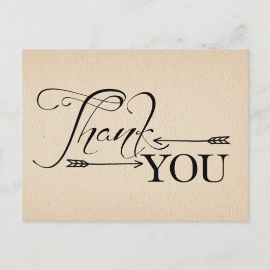 Rustieke dank u Pijlen Post Kaart (Voorkant)
