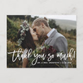 Rustieke dank u zo veel foto bruiloft dank u briefkaart (Voorkant)
