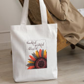 Rustieke Dankbaar Gezegend Herfst Zonnebloem Tote Bag