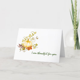 Rustieke 'Dankbaar voor jou pompoen' Feestdagen Kaart