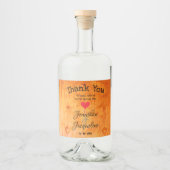 Rustieke Dankjewelcadeau Bruiloft Aangepaste Namen Likeurfles Etiket (Voorkant)
