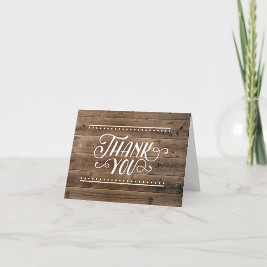 Rustieke Dankkaart Bedankkaart (Voorkant)