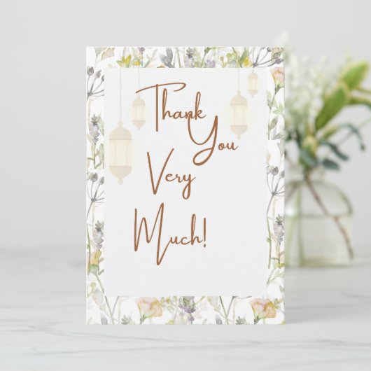 Rustieke Dankkaart Bedankkaart (Staand voorkant)