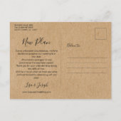 Rustieke Datum Wijziging Uitgesteld Geannuleerd Ev Briefkaart (Achterkant)
