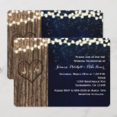 Rustieke de Boom Gesneden Uitnodiging van het (Voorkant / Achterkant)