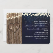 Rustieke de Boom Gesneden Uitnodiging van het (Voorkant)