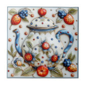 Rustieke Decoratieve Boerderij  Theepot Tegeltje (Voorkant)