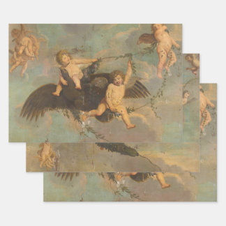 rustieke decoupage angels engel cherub inpakpapier vel
