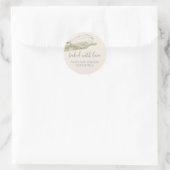 Rustieke deegroller en garde bloemenvorm Chef Bakk Ronde Sticker (Tas)