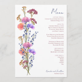 Rustieke delicate acryl bloemen menu