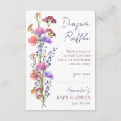 Rustieke delicate acryl bloemenluier loterij informatiekaartje (Voorkant)