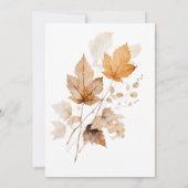 Rustieke delicate Bourgogne & Rust herfstbladeren Kaart (Achterkant)