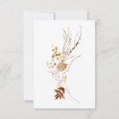 Rustieke delicate Herfst bloemenkrans bruiloft Save The Date (Achterkant)