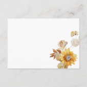 Rustieke delicate Herfst bloemenkrans Details Informatiekaartje (Achterkant)