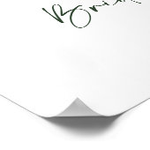 Rustieke Delicate Pompoen Bruiloft Borrel Welkom B Poster (Hoek)