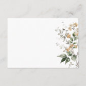 Rustieke delicate Tan Herfst Wildflower Details Informatiekaartje (Achterkant)