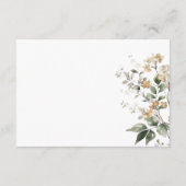 Rustieke delicate Tan Herfst Wildflower Receptie Informatiekaartje (Achterkant)