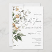 Rustieke delicate Tan Herfst Wildflowers Vrijgezel Kaart (Voorkant)