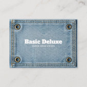 Rustieke Denim Patch Visitekaartje | Donkerblauwe (Voorkant)