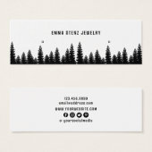 Rustieke dennen · Earring Hoops Studs Display Kaar Mini Visitekaartjes (Voorkant /achterkant)