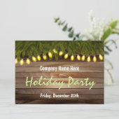 Rustieke dennen en schuurplanken Kerstfeest Kaart (Staand voorkant)