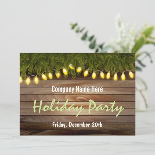 Rustieke dennen en schuurplanken Kerstfeest Kaart (Staand voorkant)