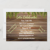 Rustieke dennen en schuurplanken Kerstfeest Kaart (Achterkant)