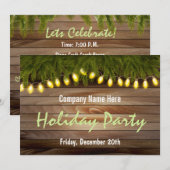 Rustieke dennen en schuurplanken Kerstfeest Kaart (Voorkant / Achterkant)