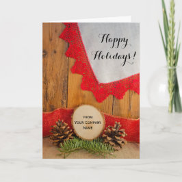 Rustieke dennen schuur hout business land kerst feestdagen kaart